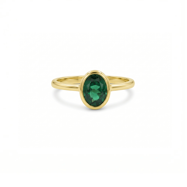 18K Gold Tourmaline Engagement Ring