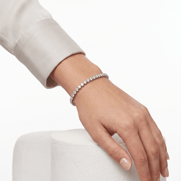 Platinum Classic Tennis Bracelet with 2.00ct Natural Diamonds hover