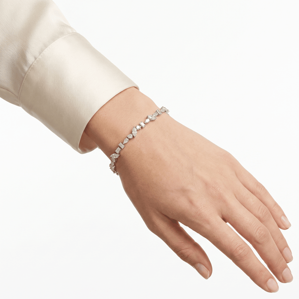 14K White Gold Multi-Cut Radiance Lab-Grown Diamond Bracelet (5.92 CT) hover