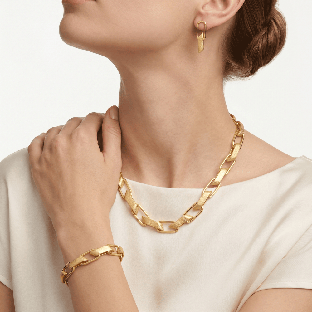 18K Gold BOVO GeoLink Trio Set