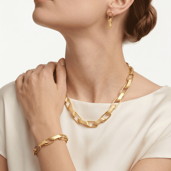 18K Gold BOVO GeoLink Trio Set hover