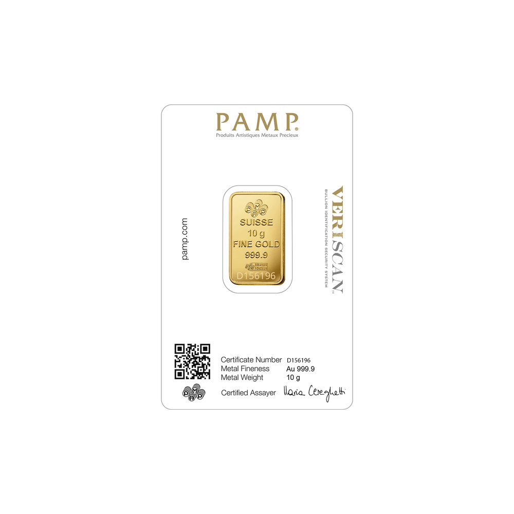 Swiss Palm Fortuna 10g Gold Ingot 999.9 | Flashy Jewellery