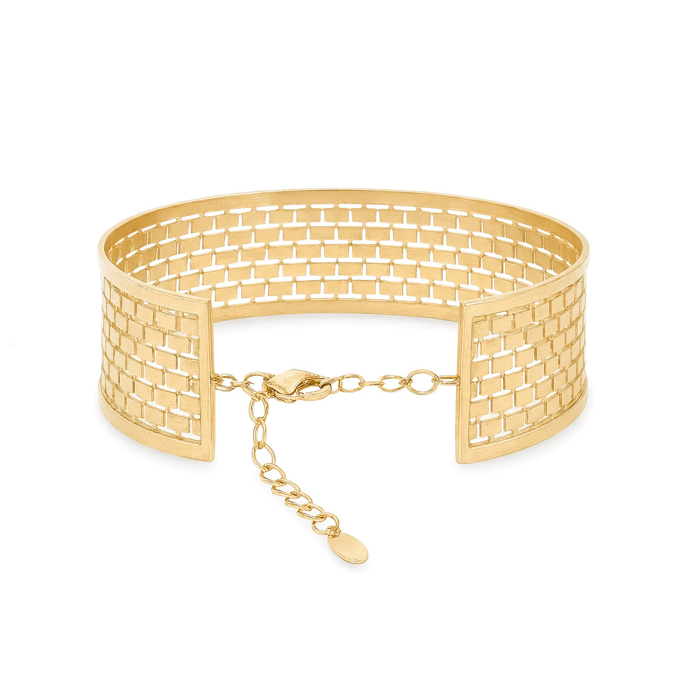 18K Gold Cuff Bangle – Rose, Yellow & White Gold | Flashy Jewellery