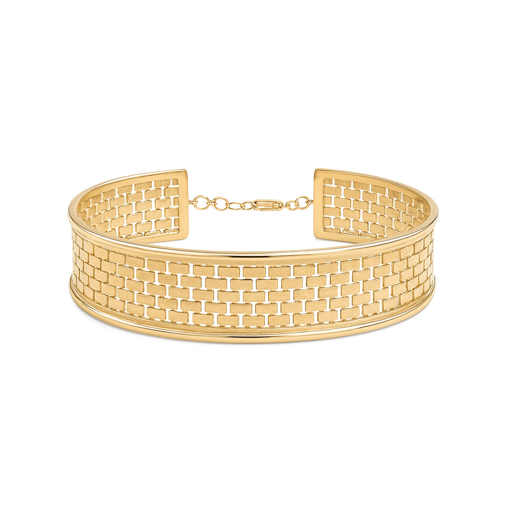 18K Gold Cuff Bangle – Rose, Yellow & White Gold | Flashy Jewellery