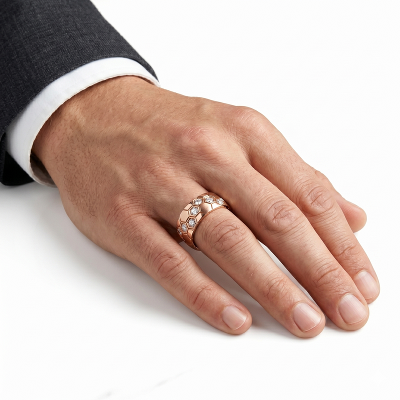 Natural Diamond Hexa Royale Diamond Band