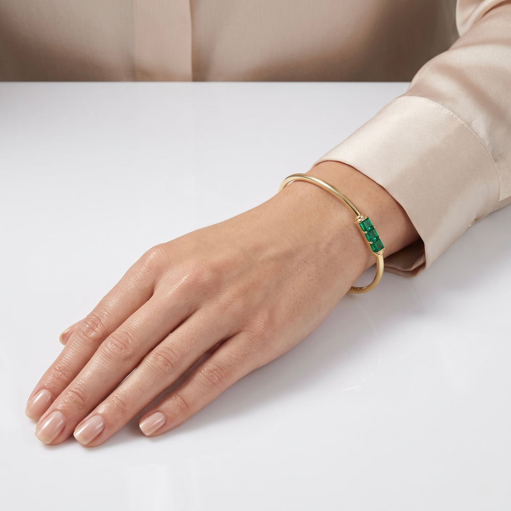 Emerald Bar Luxe Bangle