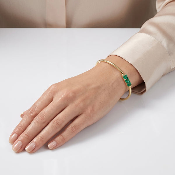 Emerald Bar Luxe Bangle hover