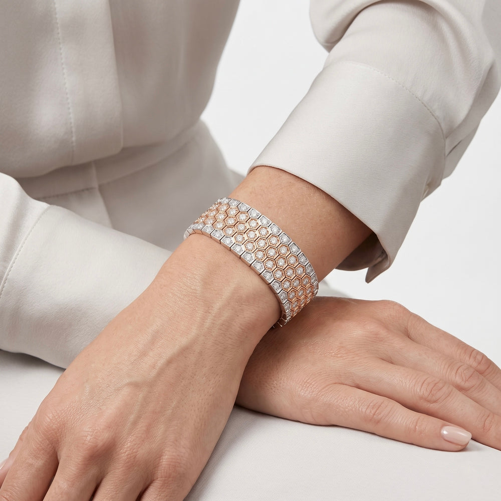 Imperial Honeycomb Diamond Bracelet
