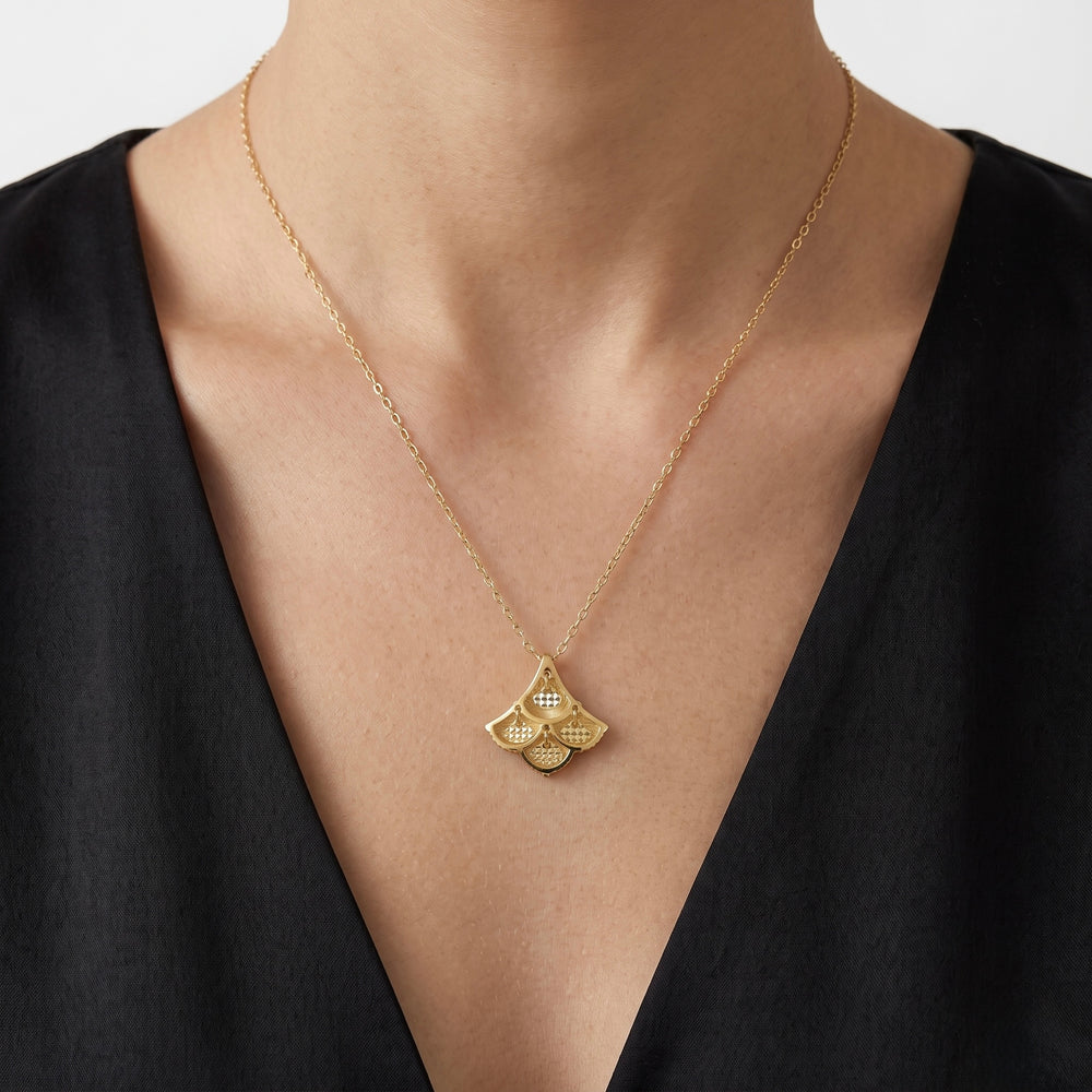 Aurora Fanburst Pendant Necklace