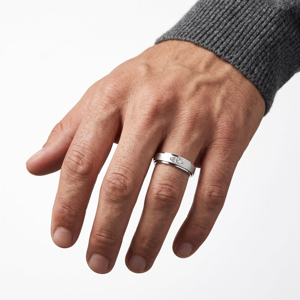 Marquise Signature Couple Bands – Platinum 900 with Natural Diamond