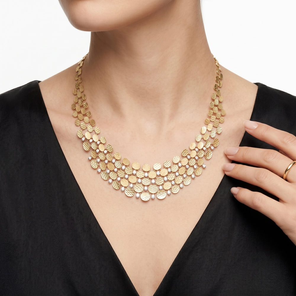 18K Gold Solstice Shimmer Collar Necklace