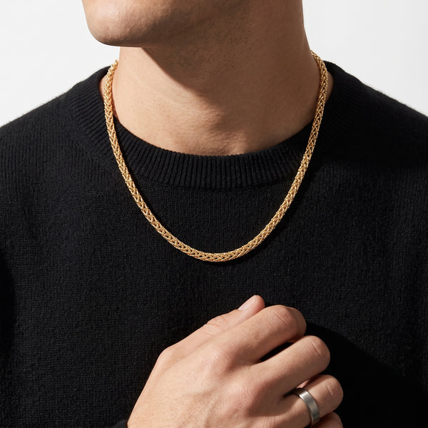 Diamond Cut Gold Chain Necklace – 18K Gold | Flashy Jewellery hover