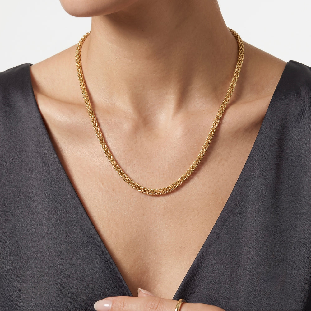 Diamond Cut Gold Chain Necklace – 18K Gold | Flashy Jewellery