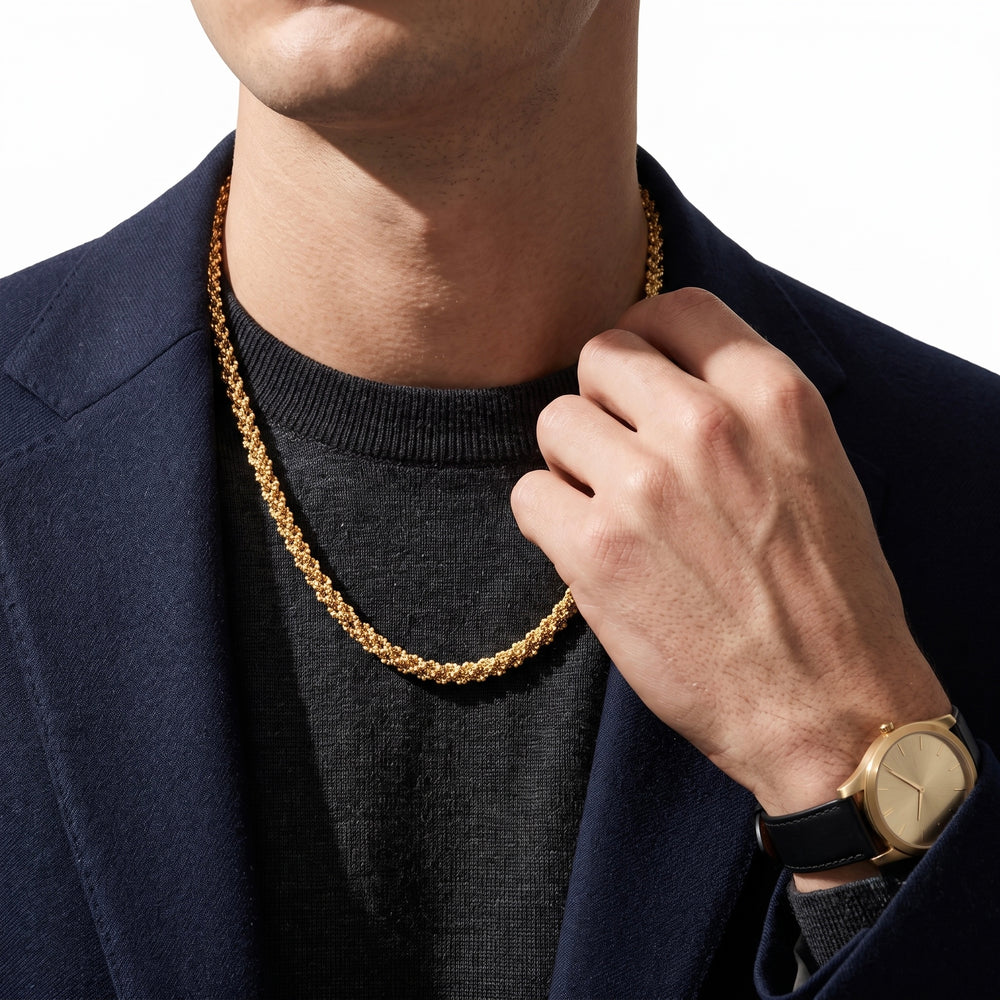 Golden 18K Golden Royal Loom Gold Necklace