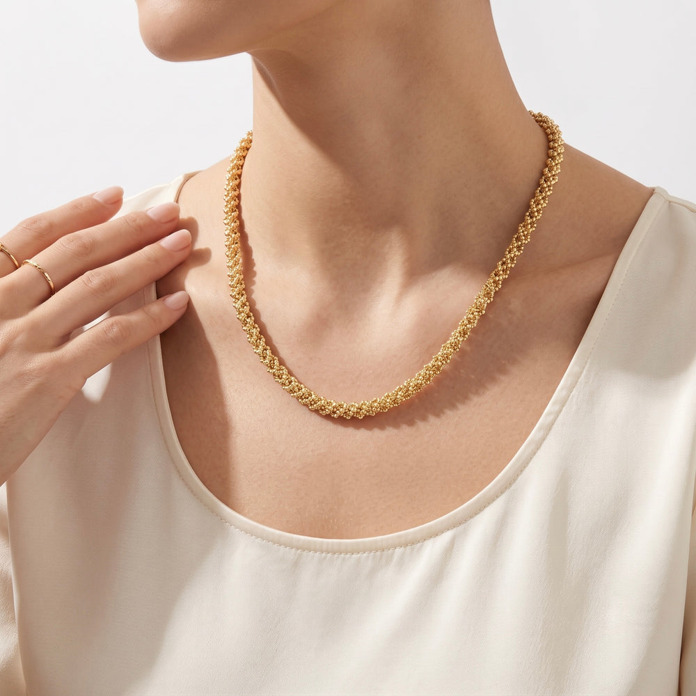 Golden 18K Golden Royal Loom Gold Necklace