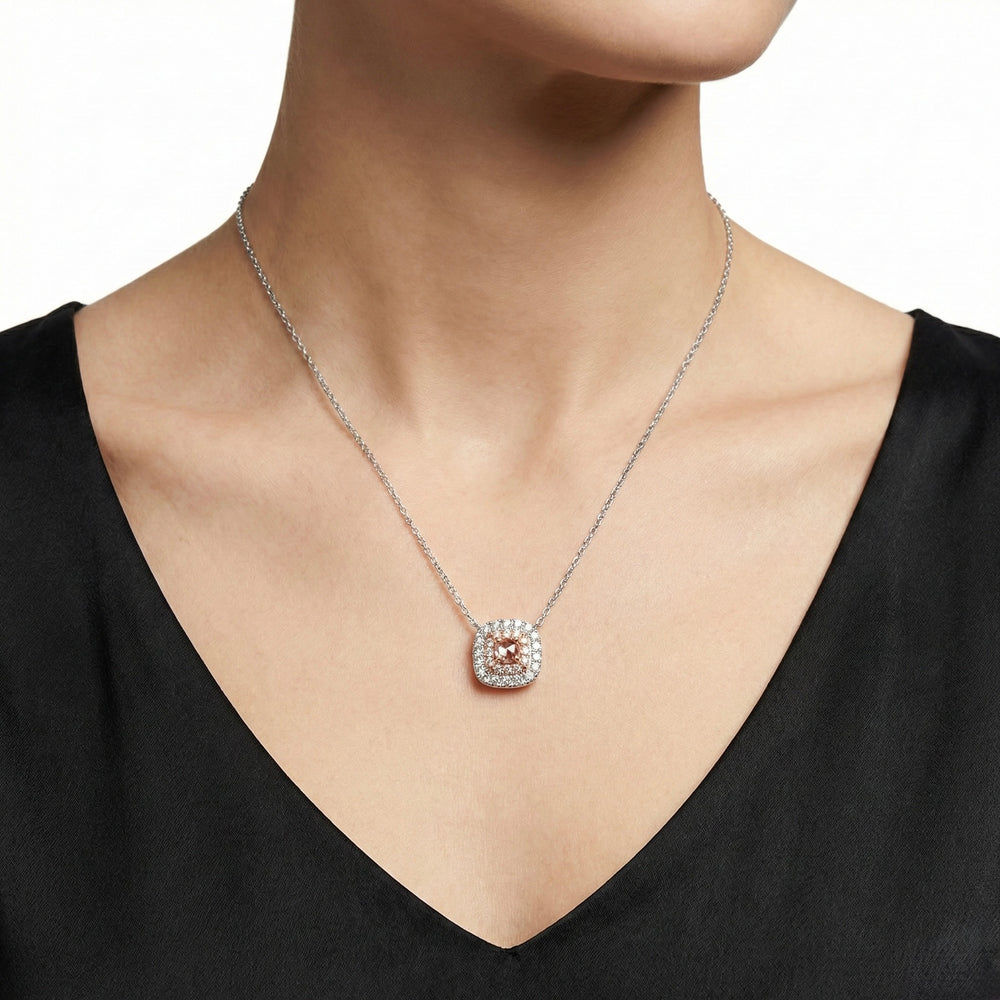 Natural Diamond Pendant in 18K White Gold | Flashy Jewellery