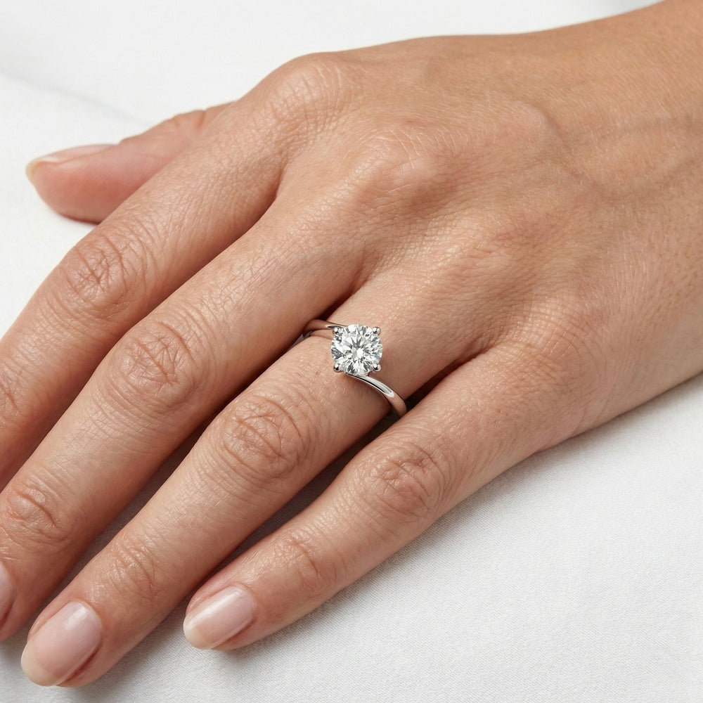 Natural Diamond Solitaire Engagement Ring | Flashy Jewellery