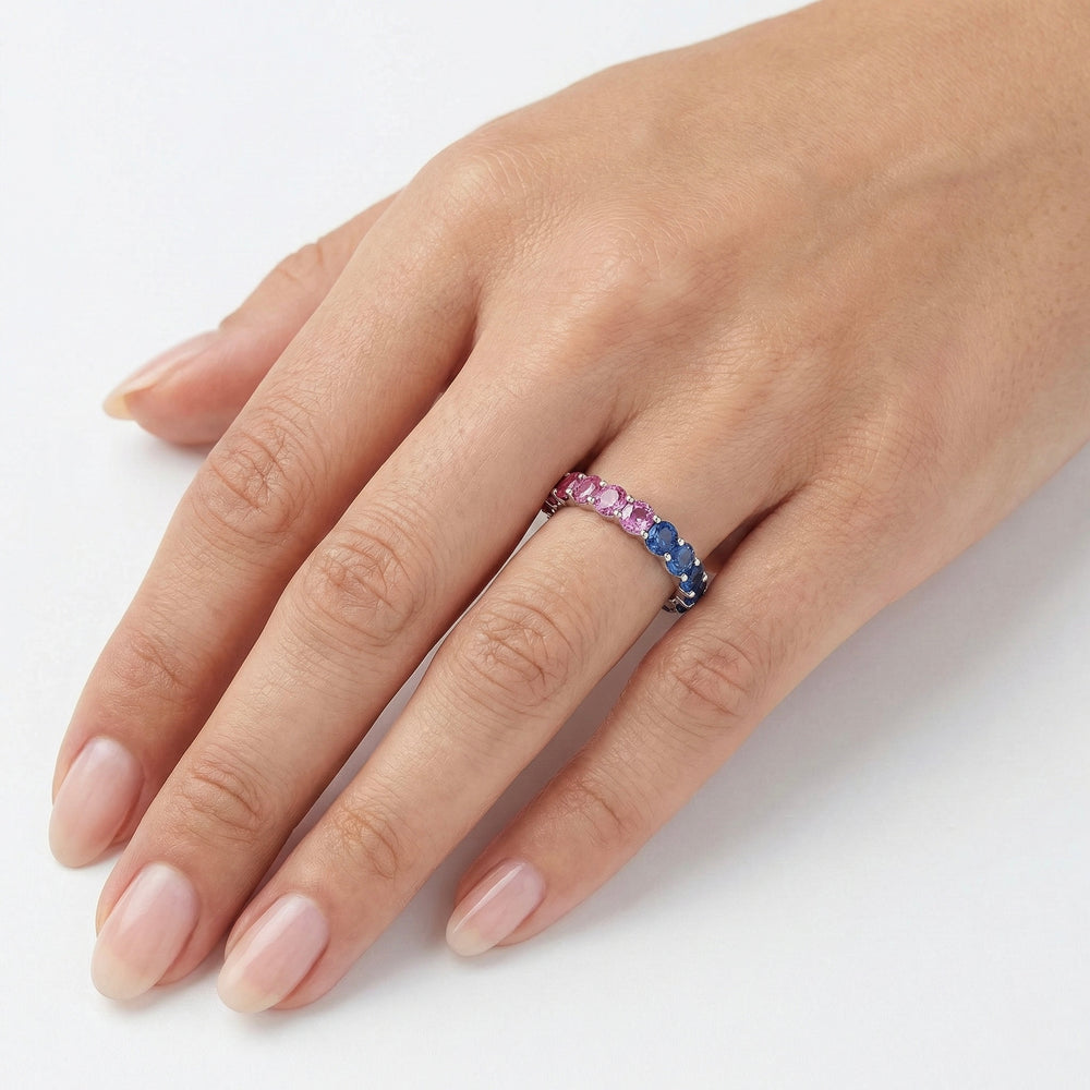 18K Gold Sapphire Eternity Ring | Flashy Jewellery