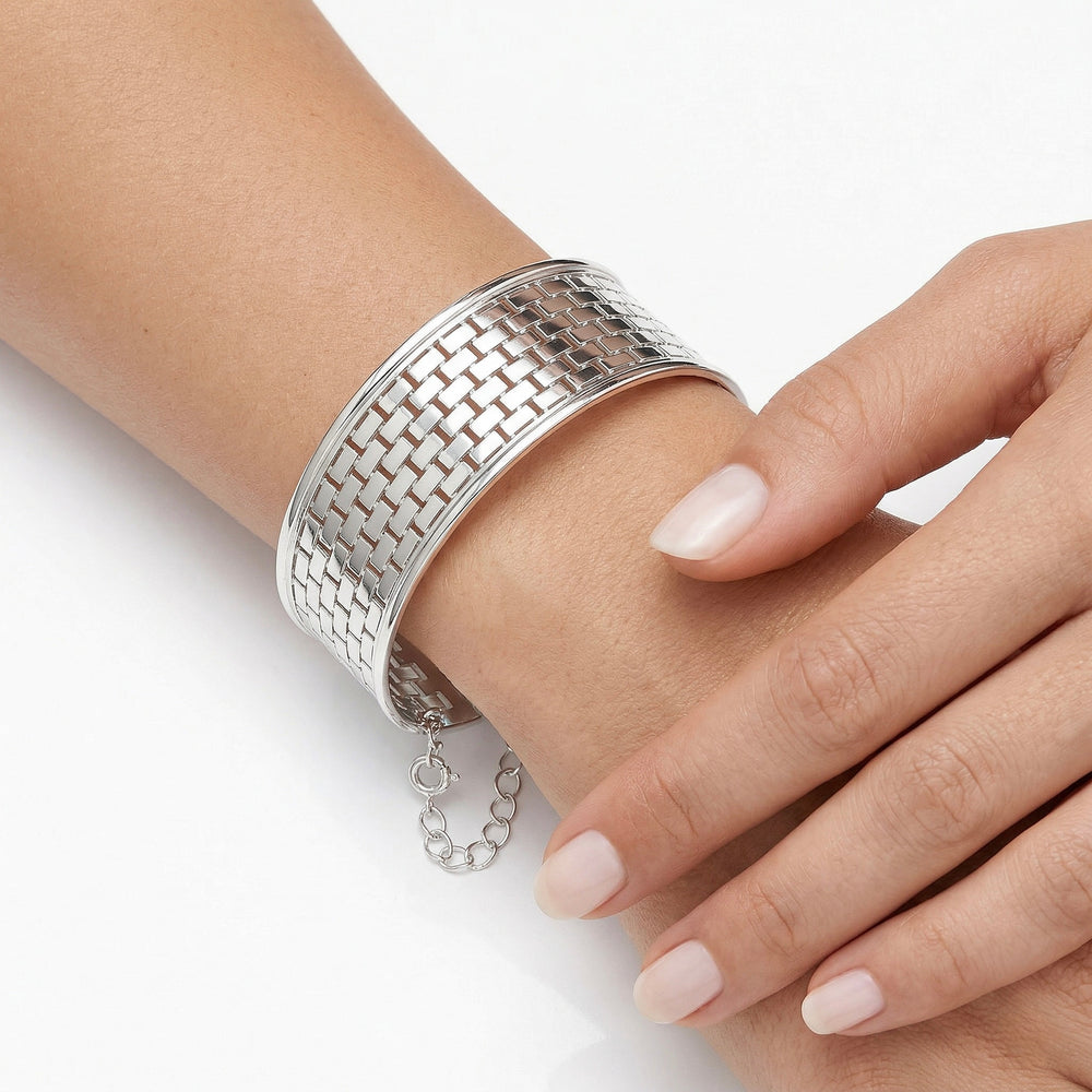 18K Gold Cuff Bangle – Rose, Yellow & White Gold | Flashy Jewellery