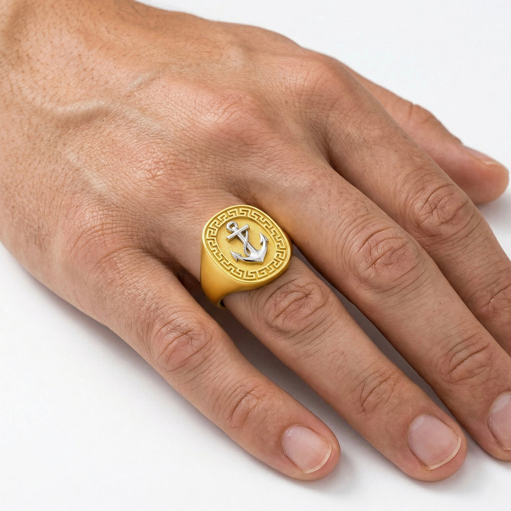 Gold Jewellery Mens Statement Ring – 18K Luxury Ring