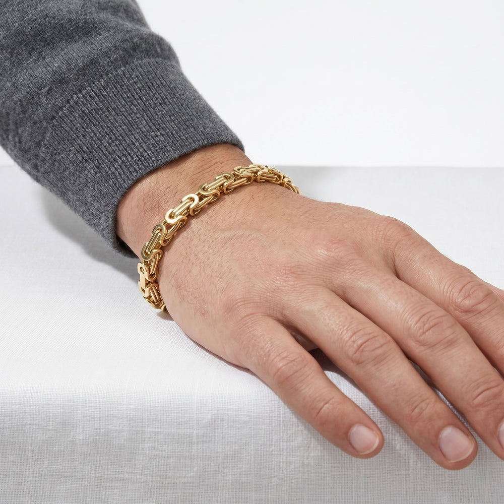 18K Gold Men’s King Bracelet – Premium Dubai Gold Jewellery