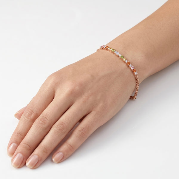 Natural Diamond Rainbow Radiance Stone Bracelet hover