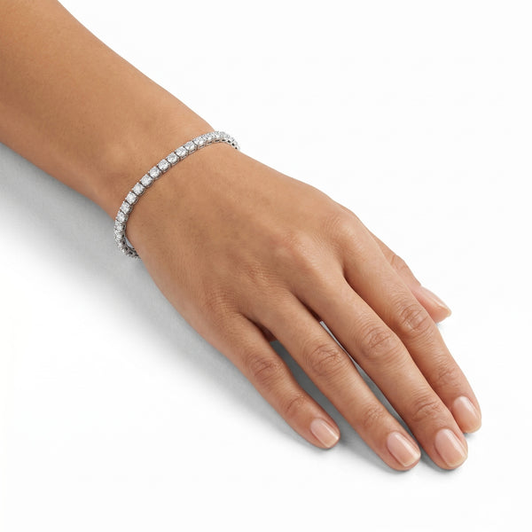 Luxury Platinum Natural Diamond Tennis Bracelet 2.01 CT hover