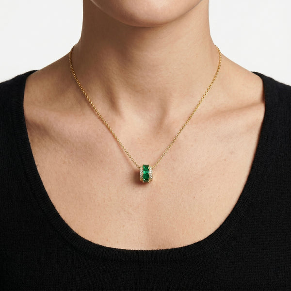 Green Sapphire Interlocking Pendant Necklace hover