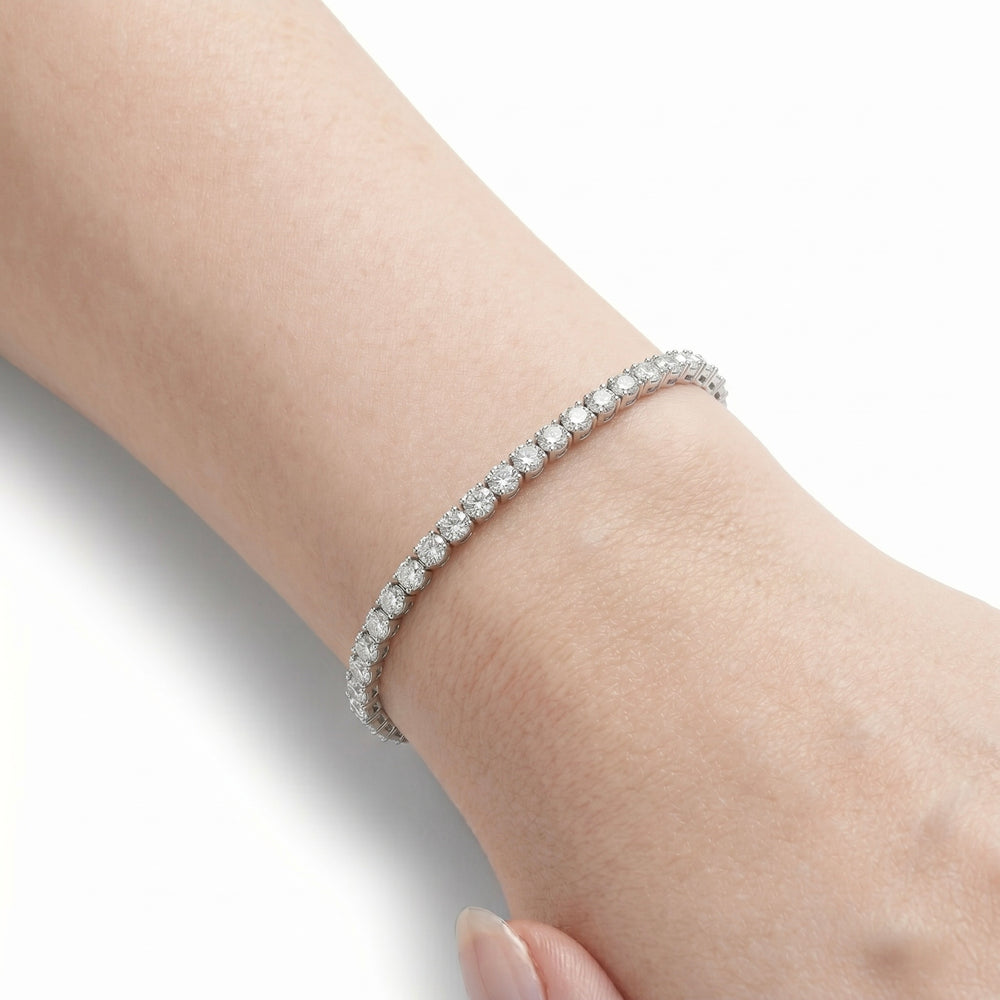 Lab Grown Diamond Tennis Bracelet in 18K White Gold