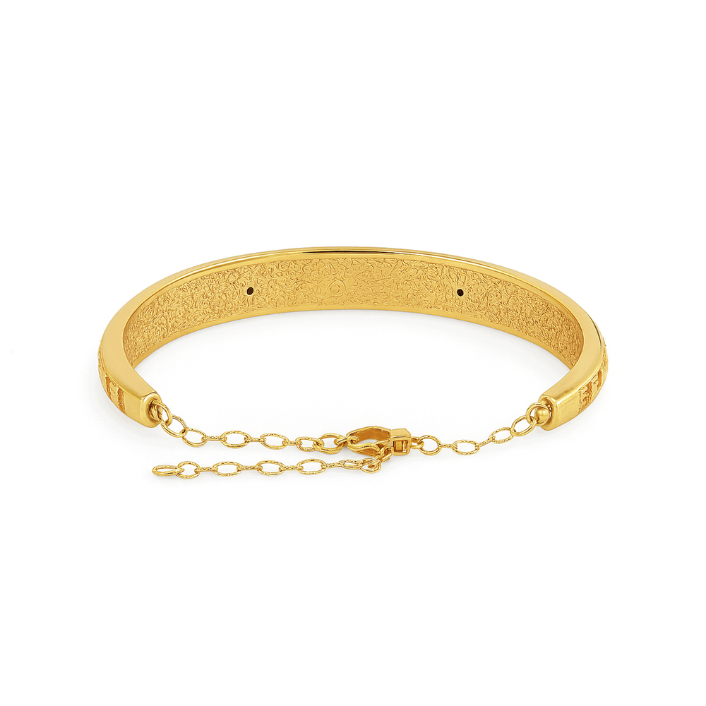 Twisted Gold Cuff Bracelet Bangle – 18K Gold