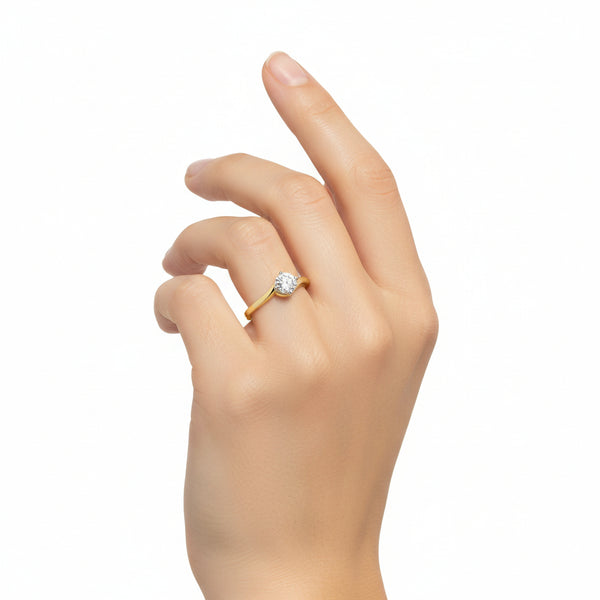 Natural Diamond Engagement Solitaire Ring | Flashy Jewellery hover