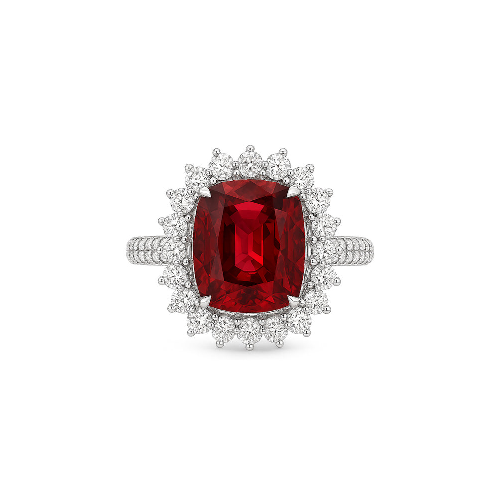 Natural Diamond & Spinel Gold Ring | Flashy Jewellery