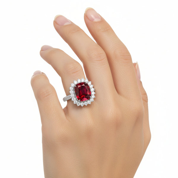 Natural Diamond & Spinel Gold Ring | Flashy Jewellery hover