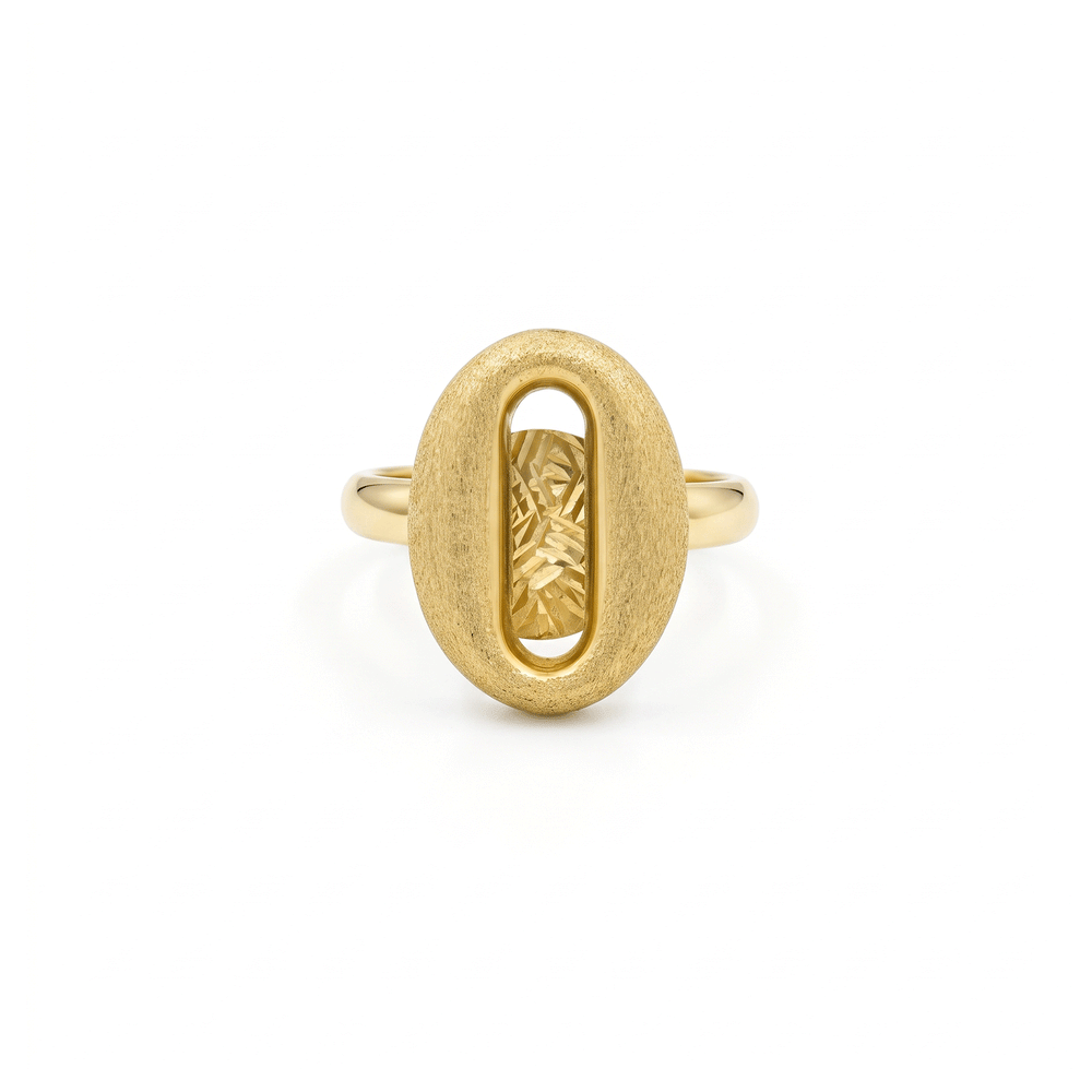 Gold Jewellery Lustre Core Oval Ring