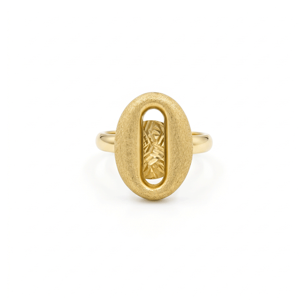 Gold Jewellery Lustre Core Oval Ring