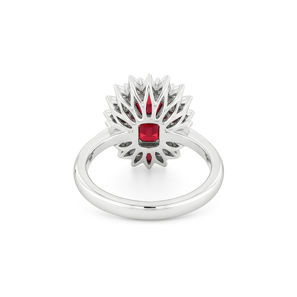 Natural Diamond & Spinel Gold Ring | Flashy Jewellery