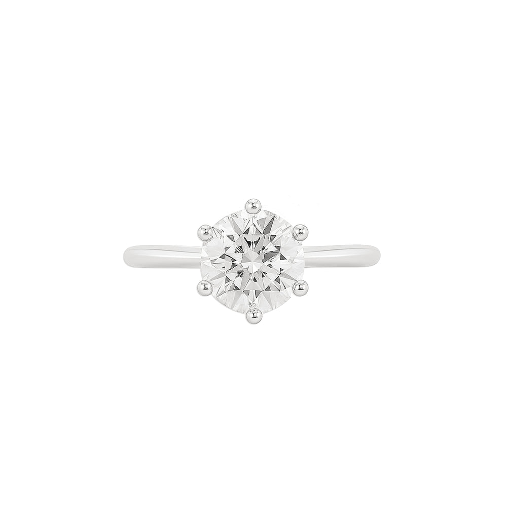 18K White Gold Natural Diamond Ring | Flashy Jewellery