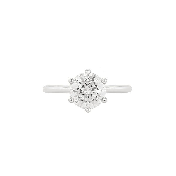 18K White Gold Natural Diamond Ring | Flashy Jewellery