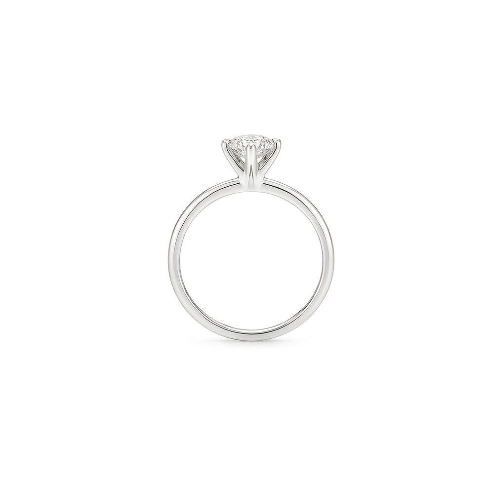 Lab-Grown Diamond Solitaire Engagement Ring in 14K White Gold