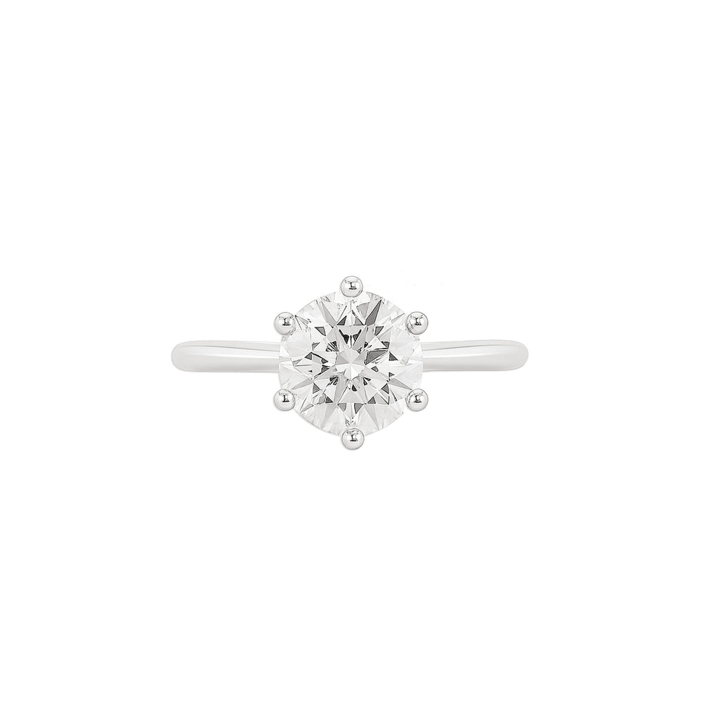 Lab-Grown Diamond Solitaire Engagement Ring in 14K White Gold
