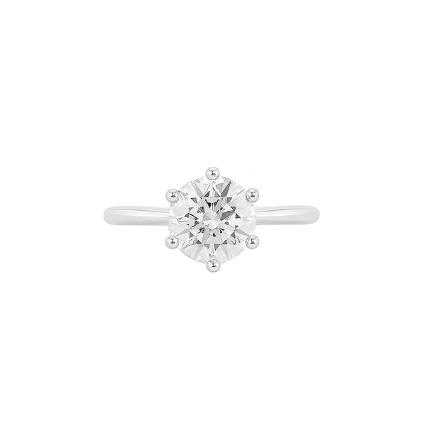 Lab-Grown Diamond Solitaire Engagement Ring in 14K White Gold