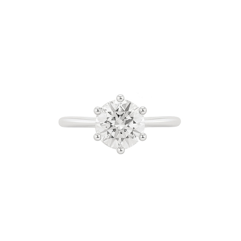 Lab-Grown Diamond Solitaire Engagement Ring in 14K White Gold