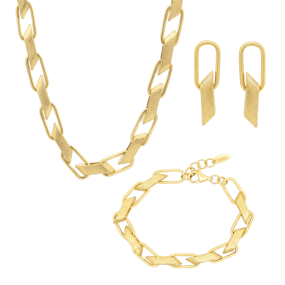 18K Gold BOVO GeoLink Trio Set