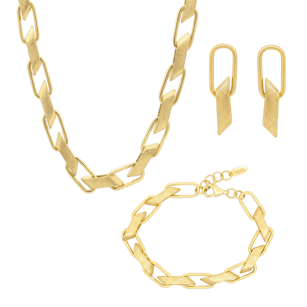 18K Gold BOVO GeoLink Trio Set
