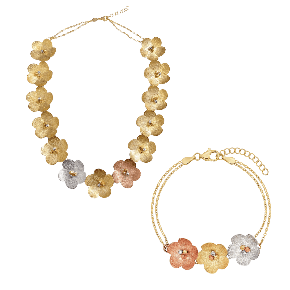 18K Gold Maria De Toni TriBloom Harmony Set