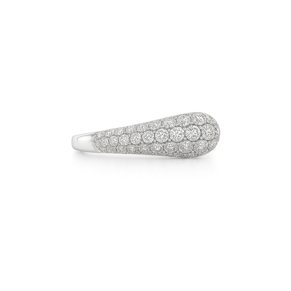 Natural Diamond Statement Ring in 18K White Gold