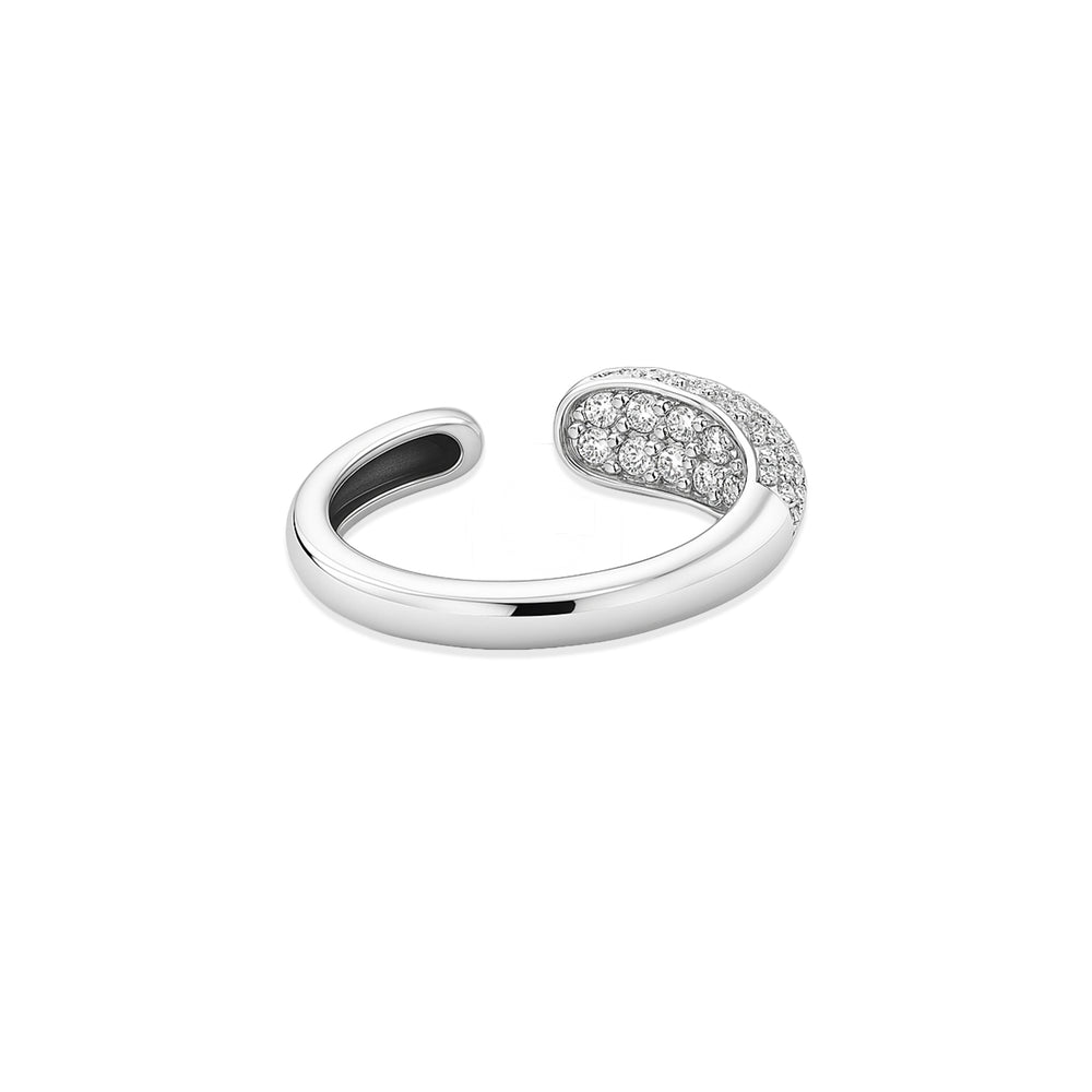 Natural Diamond Statement Ring in 18K White Gold