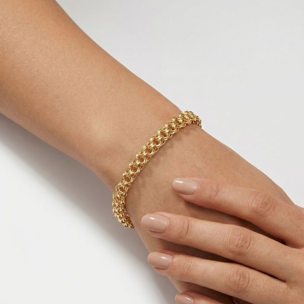 Gold Jewellery Rolo Chain Bracelet hover