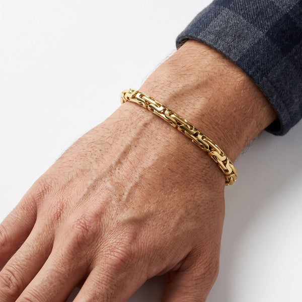 18K Gold RectaLink Gold Chain Bracelet – 25.16g hover
