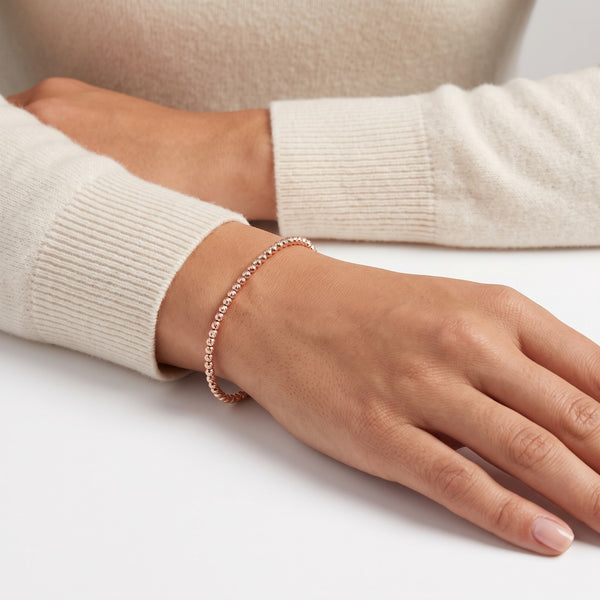 Gold Jewellery Twistline Rose-Gold Bangle hover